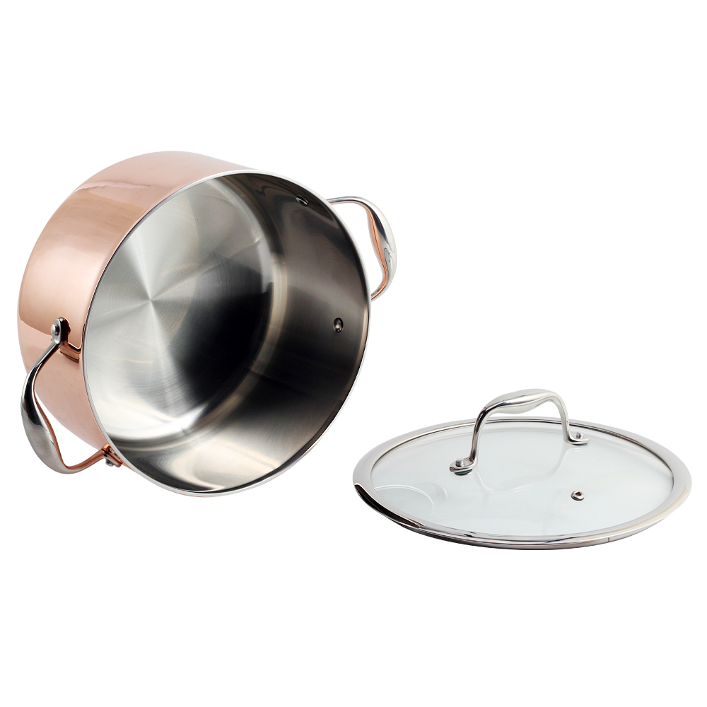 Stainless Steel Stock Pot With Glass Lid — product information