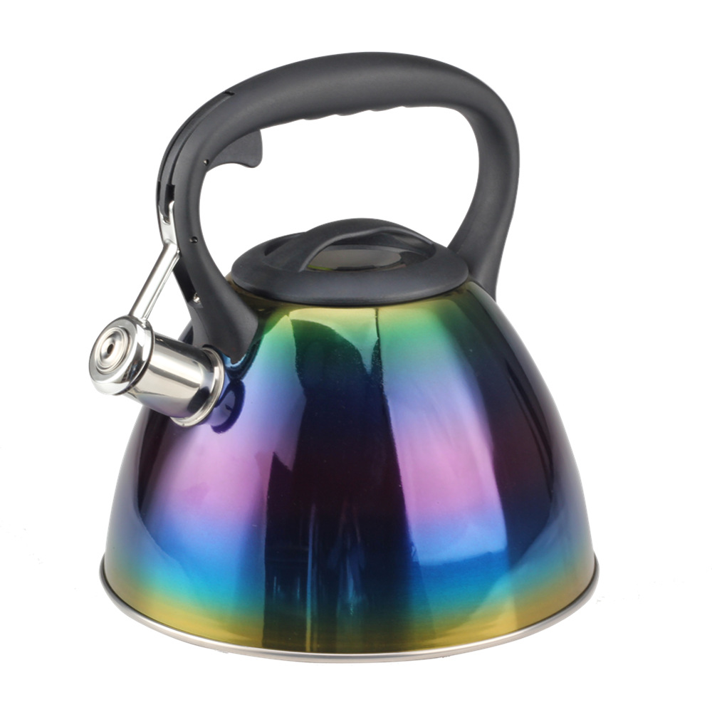 Classic Stainless Steel Whistling Tea Kettle With Silicone Handle — product information