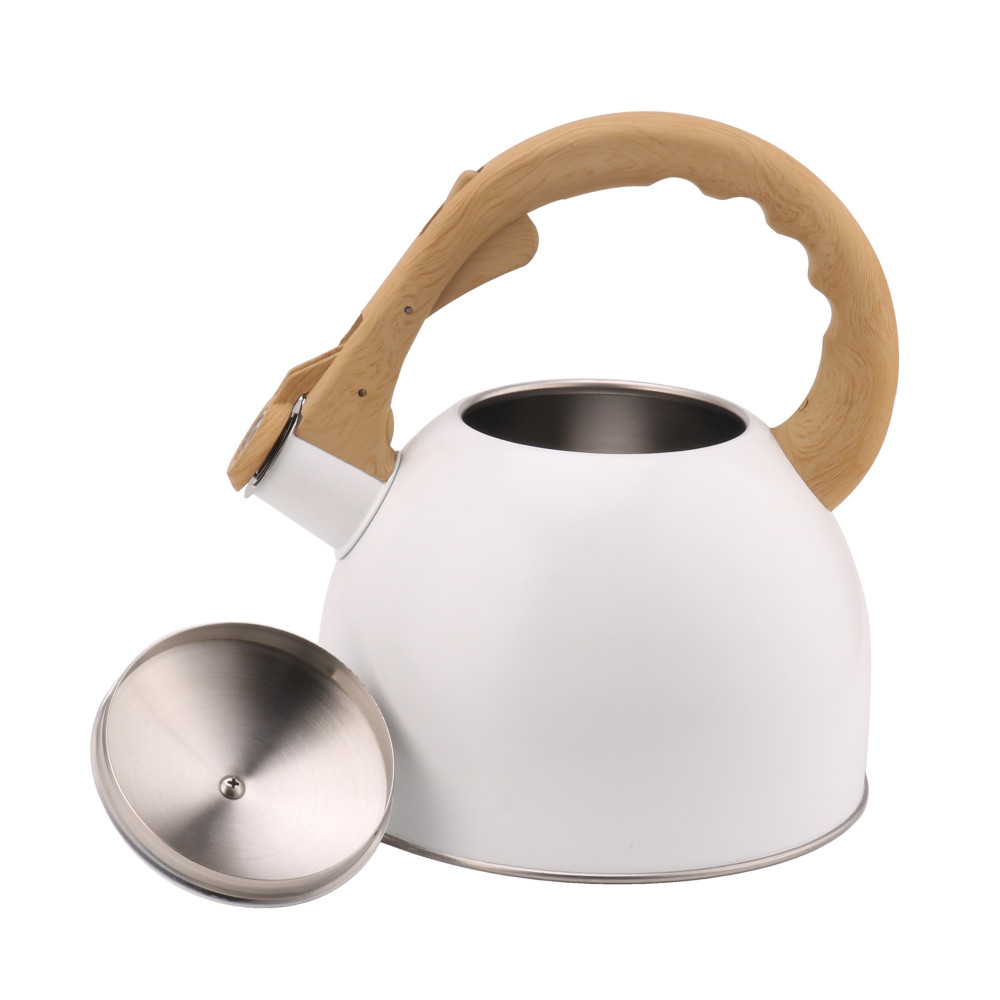 S/S Whistling Kettle - Wooden Handle-White — 5