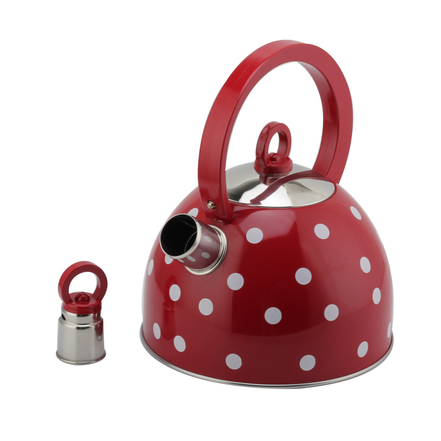 3L Whistling Kettle-Suitable for Induction And Gas-Stainless Steel Kettle for Tea-Red — 4