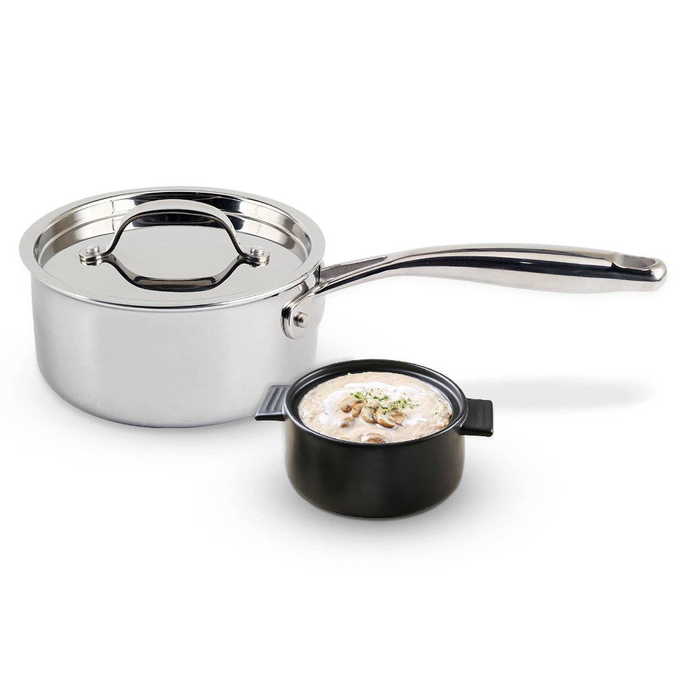 Stainless Steel Sauce Pan With Lid — 6