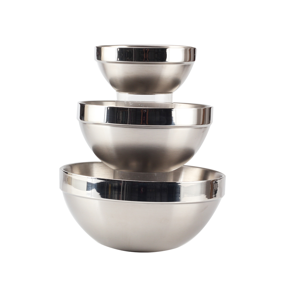 Double Wall Insulated Bowl, Metal Mixing Bowls — 6