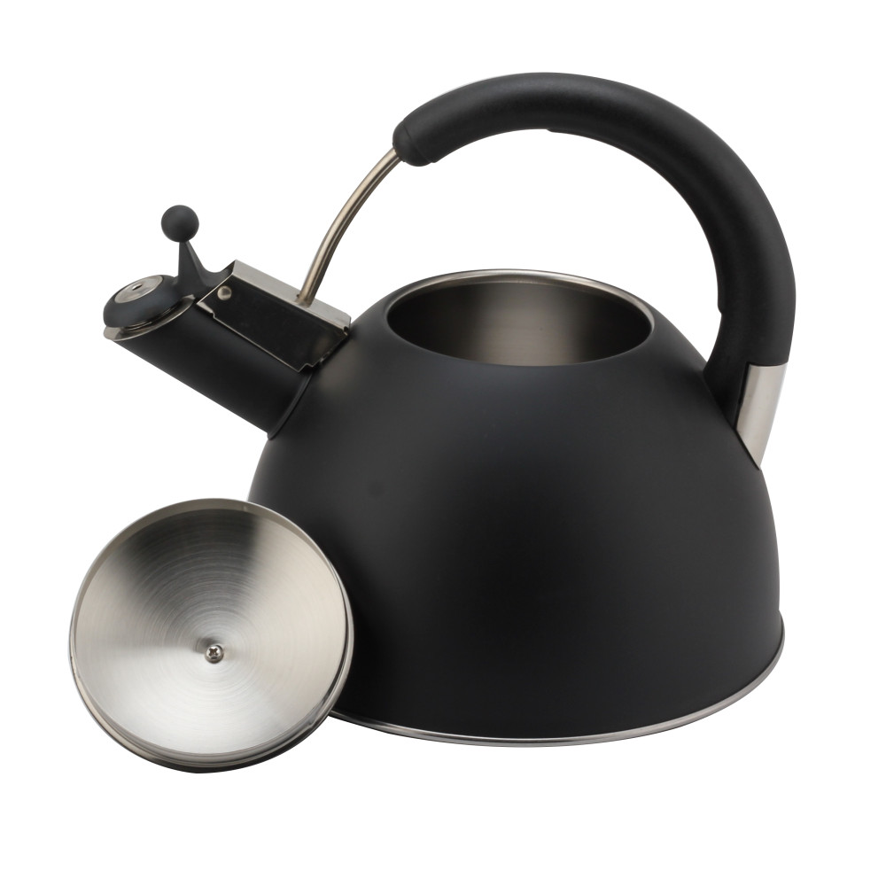 Modern S/S Whistling Kettle for Kitchen Black — 5