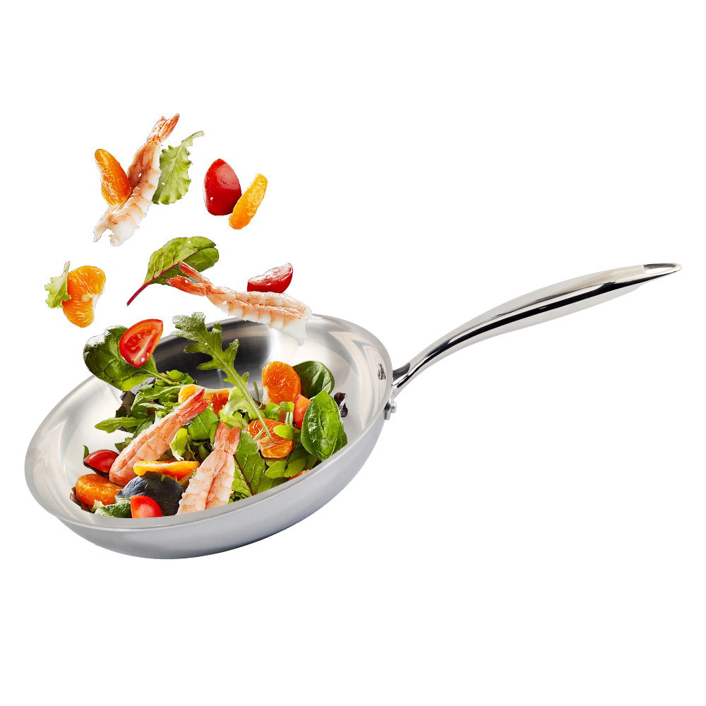Tri-Ply Stainless Steel Frying Pan Set — product information