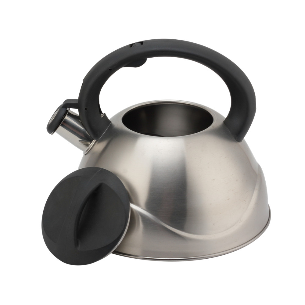 Stainless Steel Whistling Kettle, Ergonomic Handle, Silver Color — 7