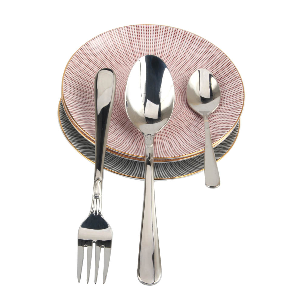 Stainless Steel Mirror Polished Tableware Set for Home Kitchen Restaurant Party,Spoon& fork — 9