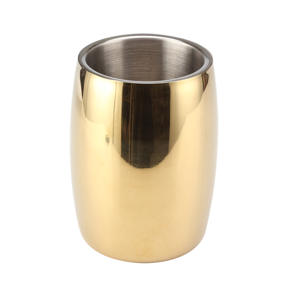 Stainless Steel Ice Bucket, Barware, for Wine, Gold Color — product information