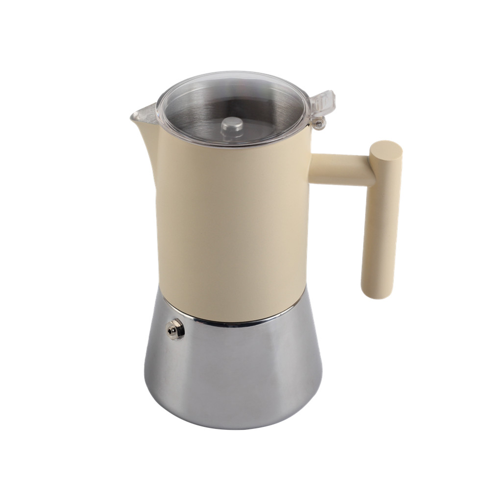 Stainless Steel Moka Pot With Clear Lid — 5