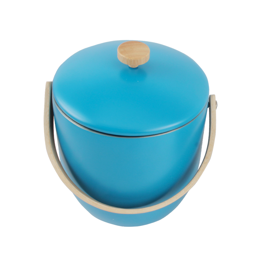Stainless Steel Insulated Ice Bucket With Removable Lid — 3