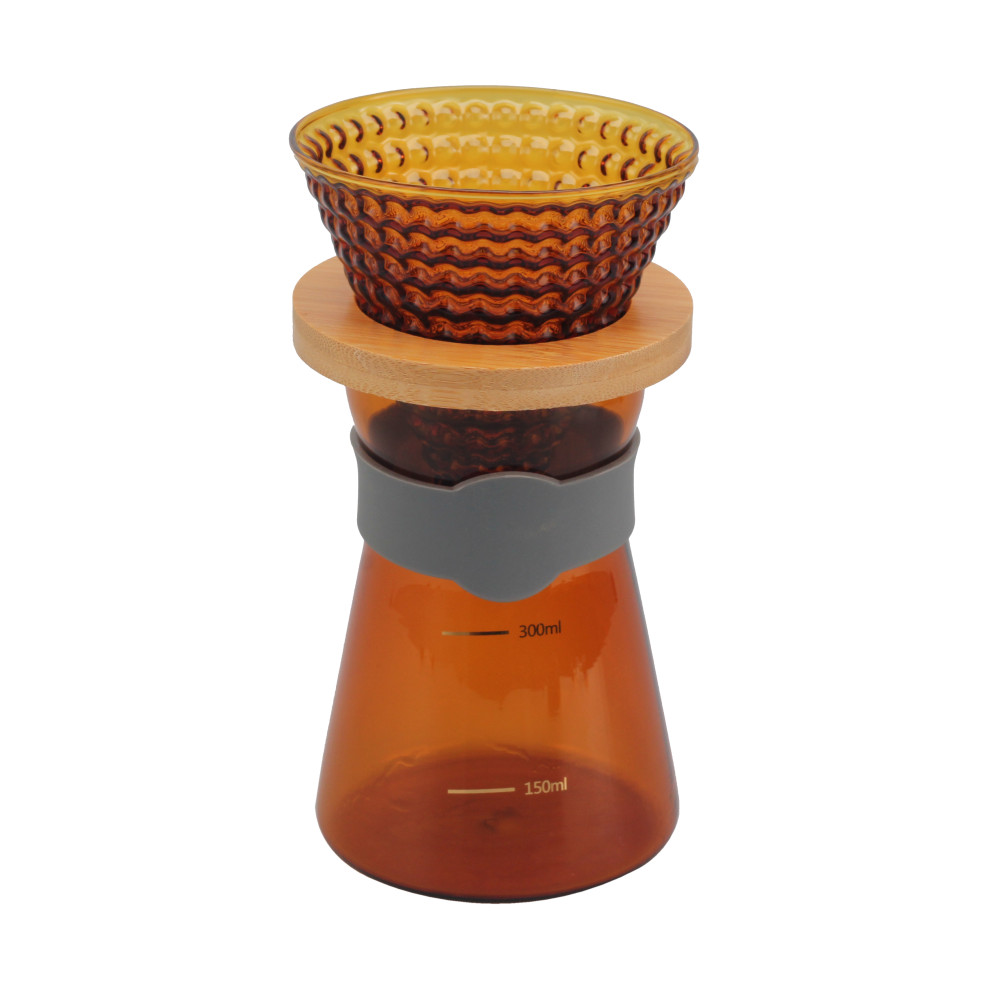 Pour Over Coffee Maker Made Of High Borosilicate Glass Stainless Steel Filter