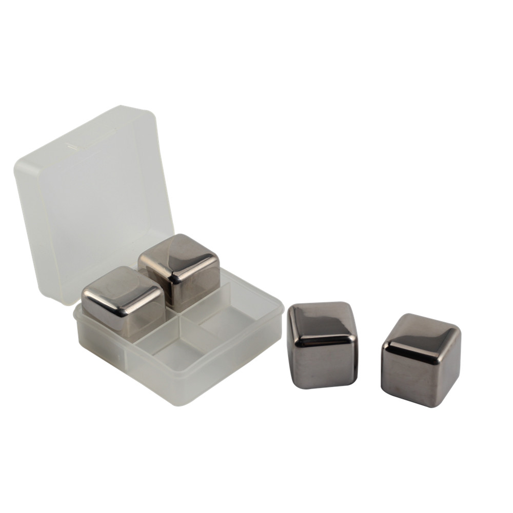4 Pieces Whisky Stones Gift Set, Square Shape Whiskey Stone — 4