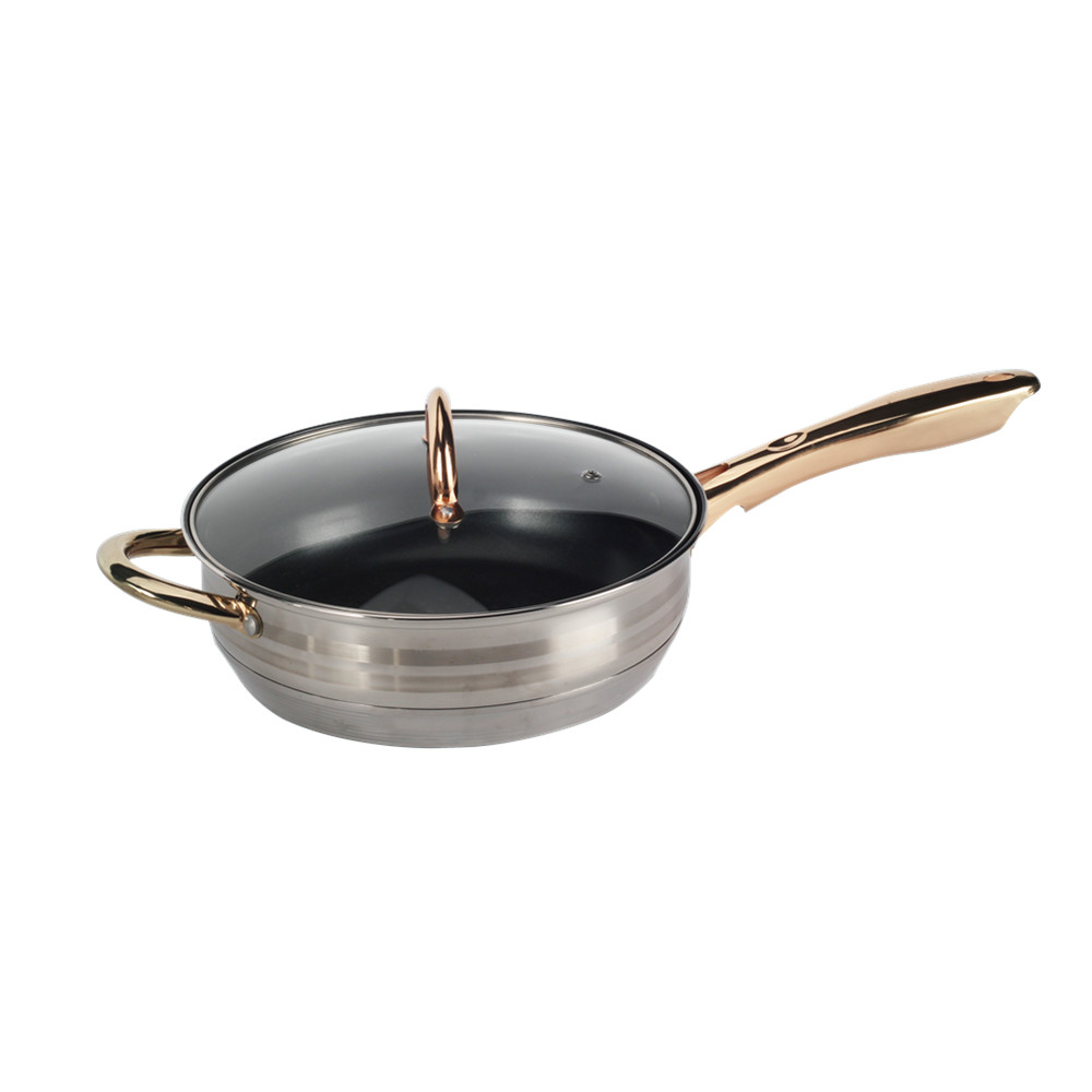 12pcs Stainless Steel Cookware Set Golden Handle — 4