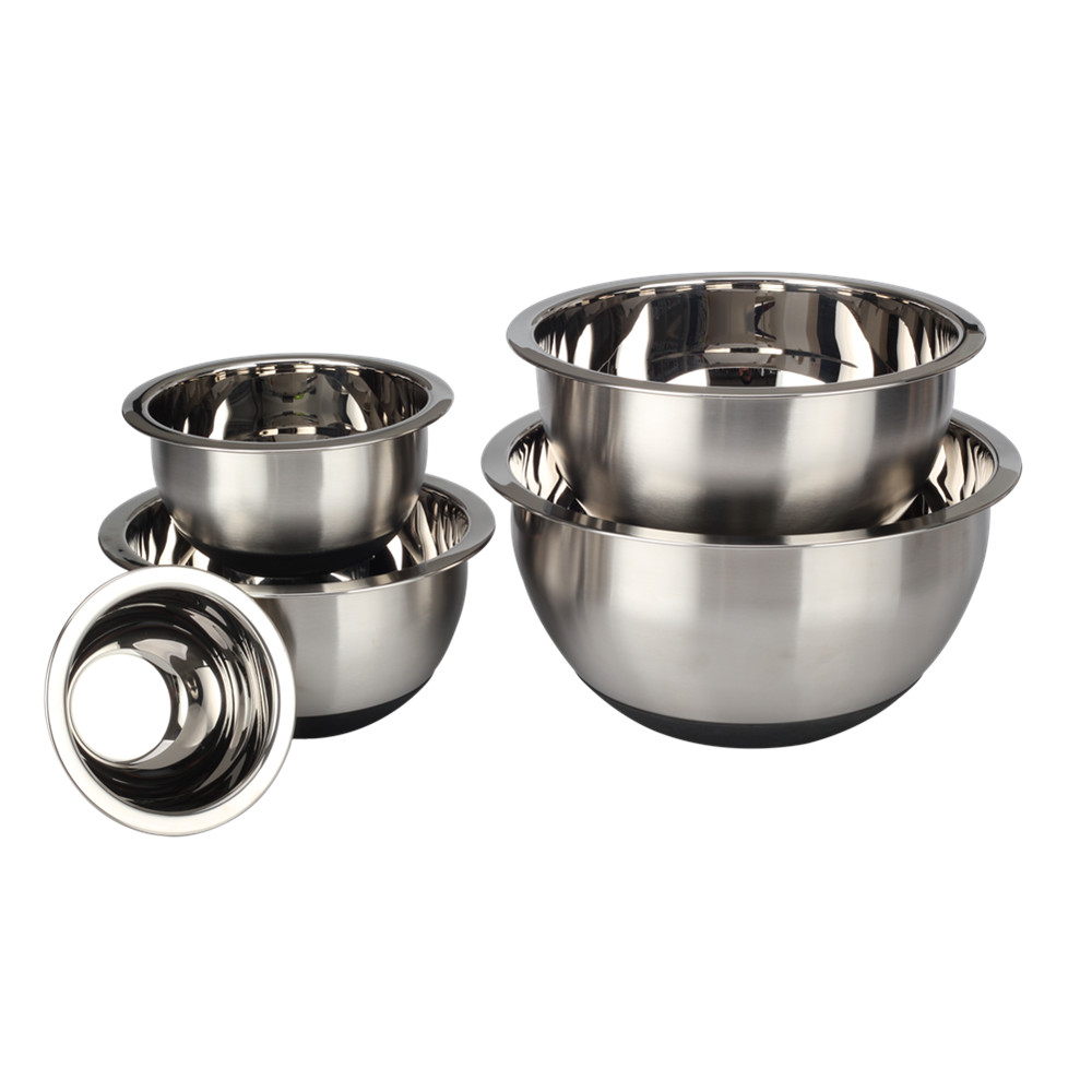 Easy-Grip, Stainless Steel Mixing Bowls for Baking, Cooking, Salad & Food Preparation — 3