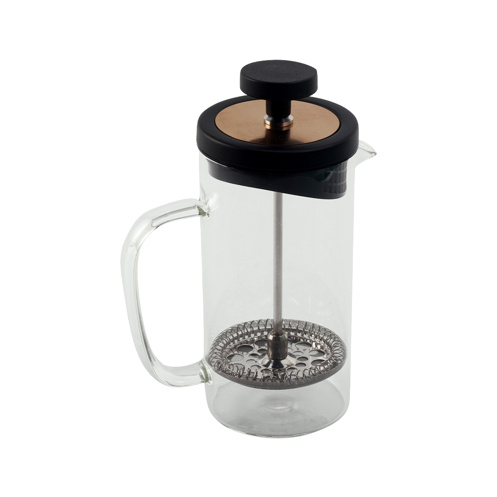 Stainless Steel Filter Plunger System & Durable Borosilicate Heat Resistant Coffee Press — 3