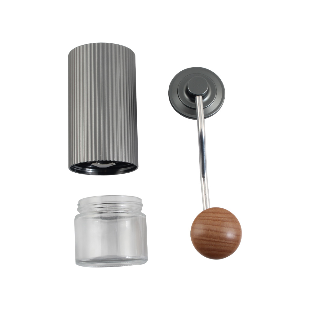 Manual Coffee Grinder With Ceramic Conical Burr Metal Hand Crank Mill for Drip Coffee — 3
