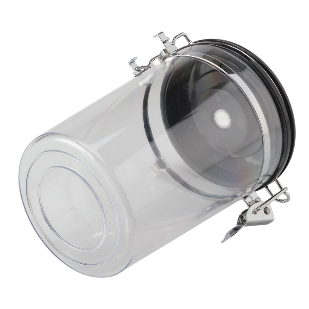 Plastic Clear Canister with Clamp Lid & Spoon — 5