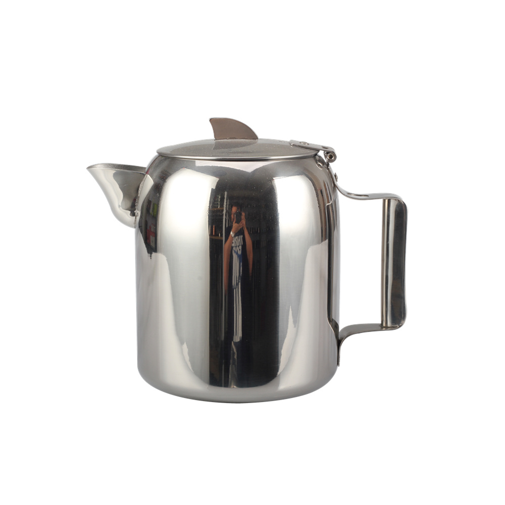 Double Walled Stainless Steel Teapot, Flip Up Kettle — 6