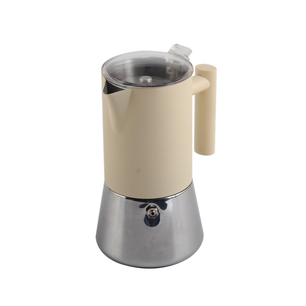 Stainless Steel Moka Pot With Clear Lid — 2