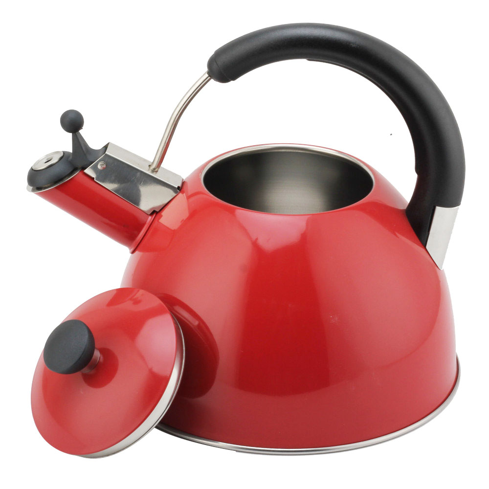 Modern S/S Whistling Kettle for Kitchen Red — product information