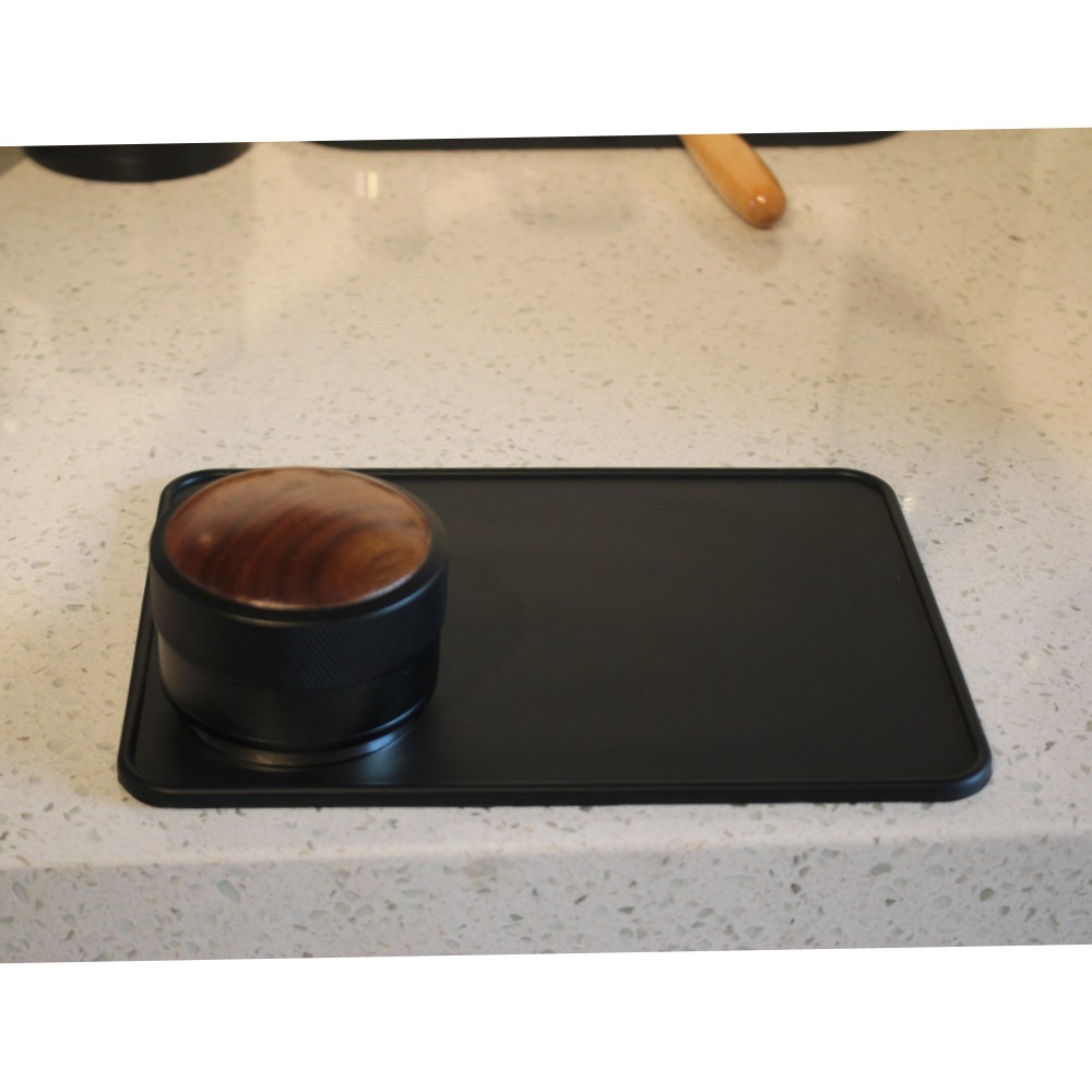Coffee Espresso Flat Tamping Mat, Black — product information
