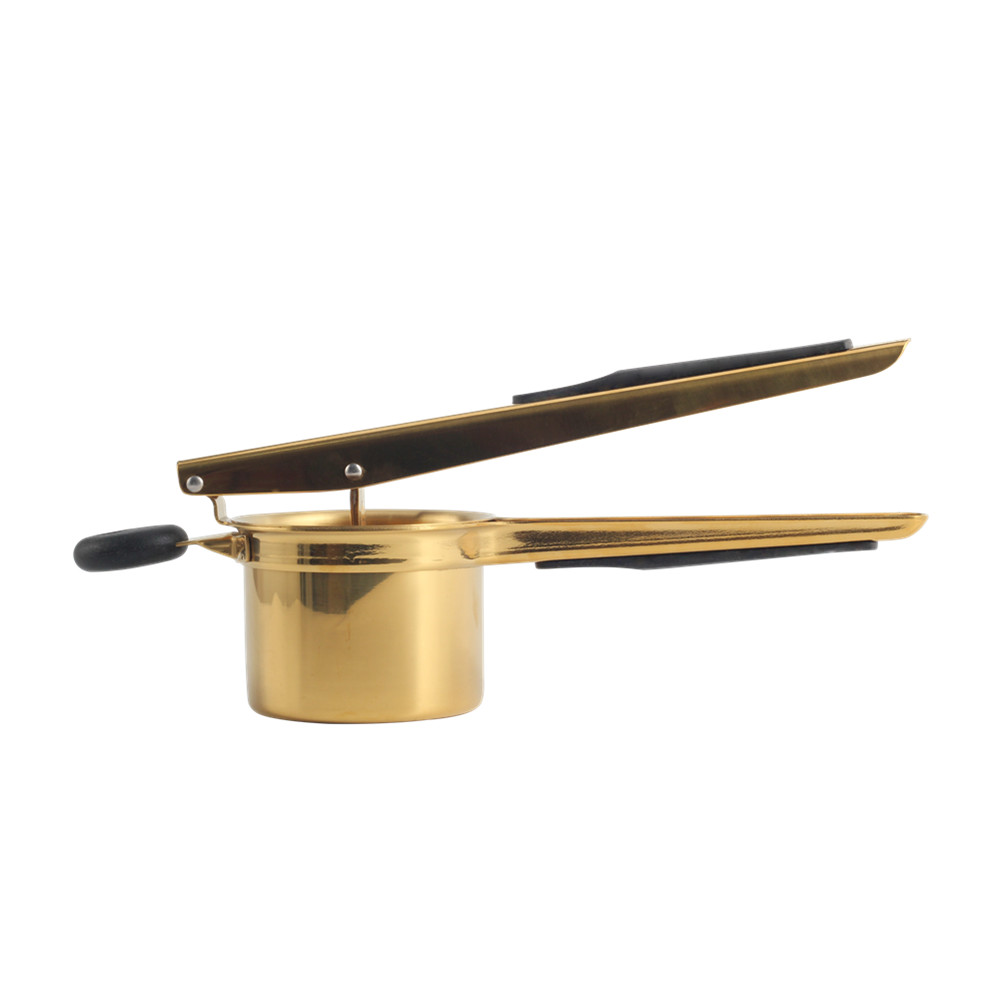 Potato Ricer Made Of Stainless Steel, Gold Color — product information