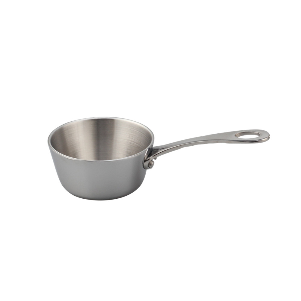 Silver Triply Mini Stainless Steel Sauce Pan — product information