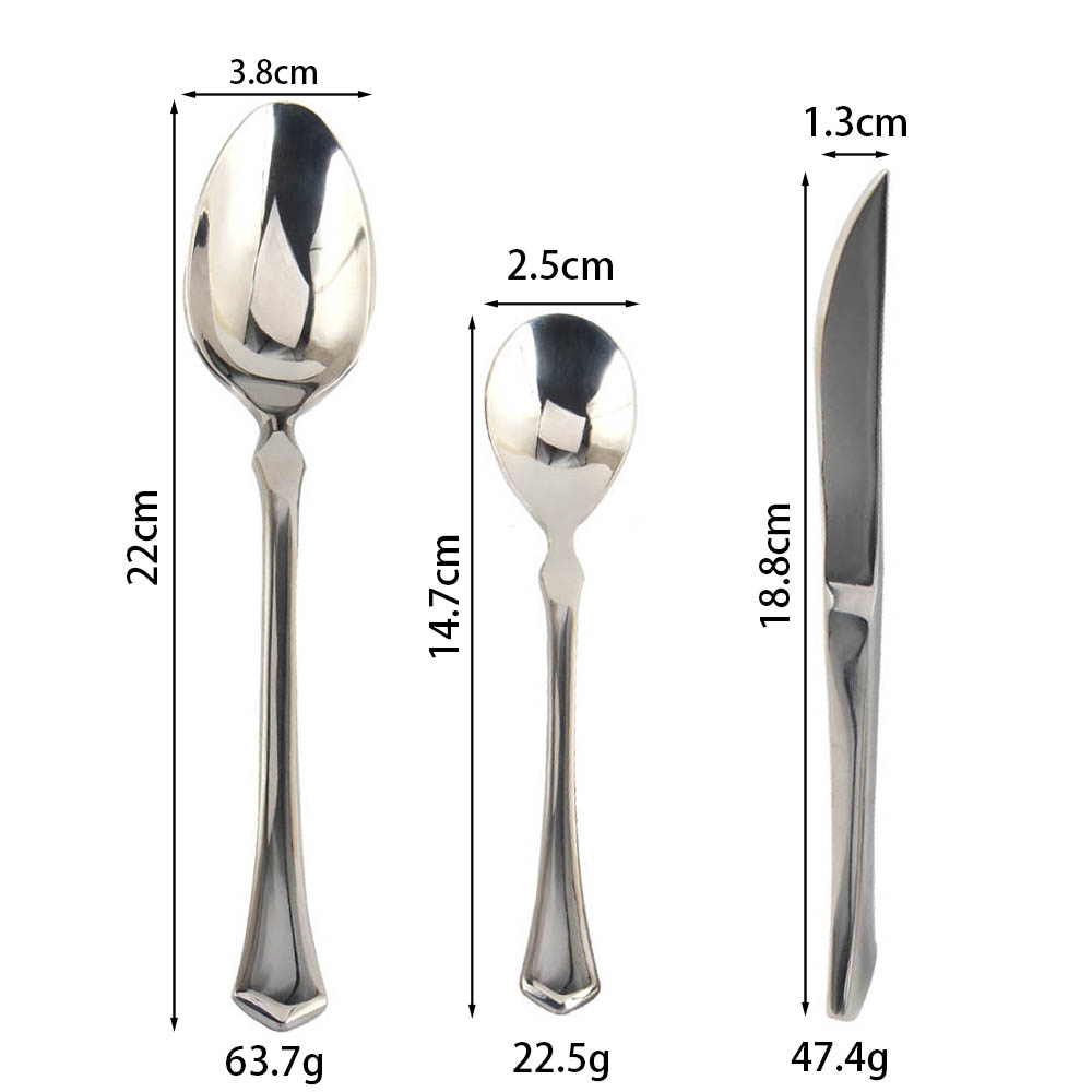 3pcs Metal Steel Flatware Sets — 11