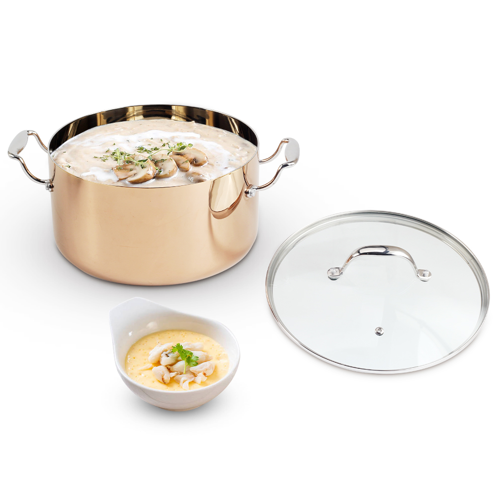Whole Tri-Ply Copper Pots And Pans Set — 6