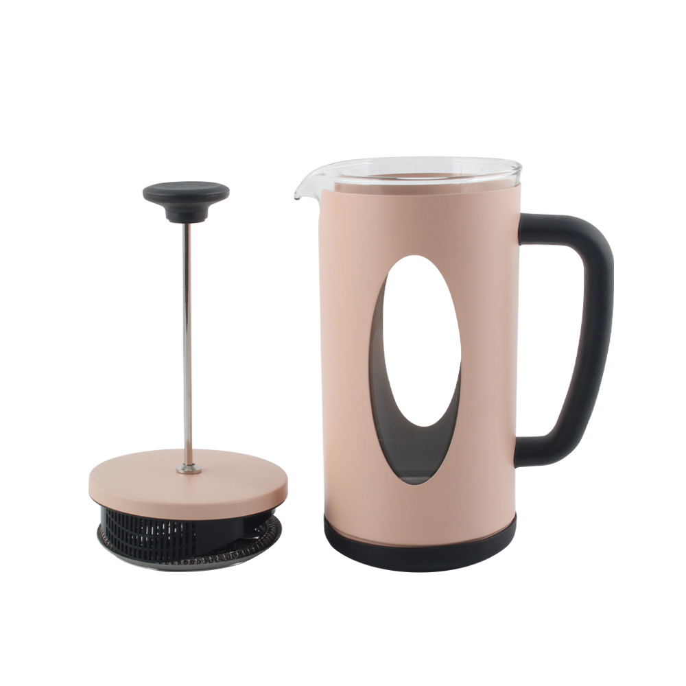 Modern Design French Coffee Press, High-Grade Glass for Hot & Cold Resistance — product information