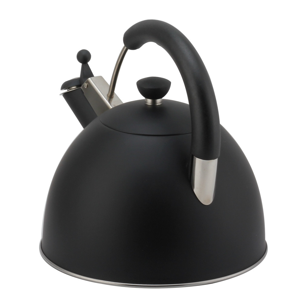 Modern S/S Whistling Kettle for Kitchen Black — 4