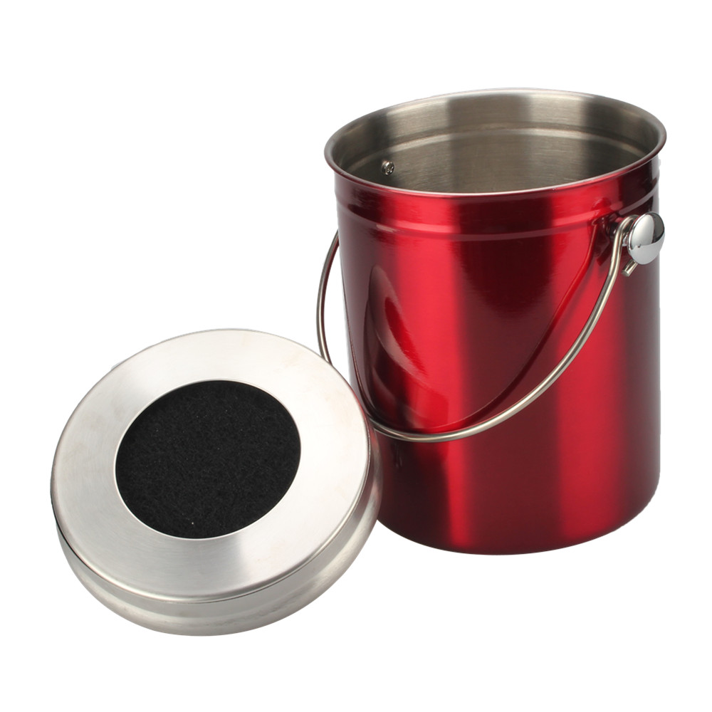 Indoor 1.0 Gallon Stainless Steel Compost Pail — product information