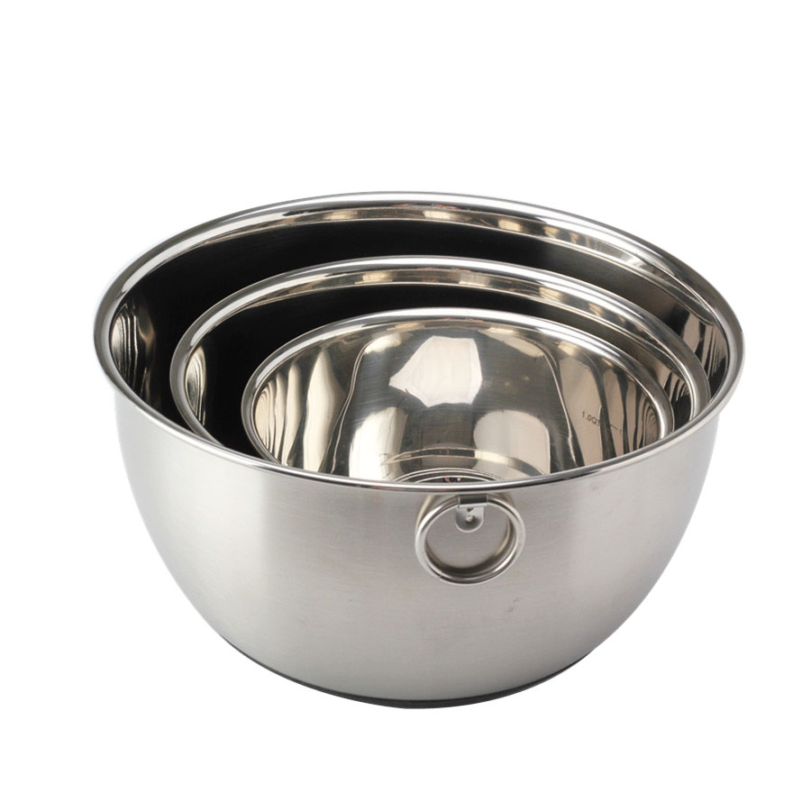 Stainless Steel Salad Bowl With 3 Different Grater (Only 5QT Has Grater) — 6