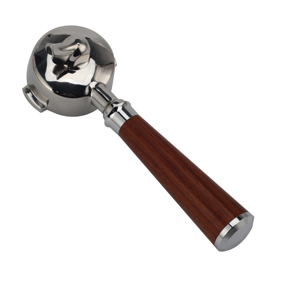 Wood Handle & Single Spout Portafilter for 2 Ears Coffee Machine — 4