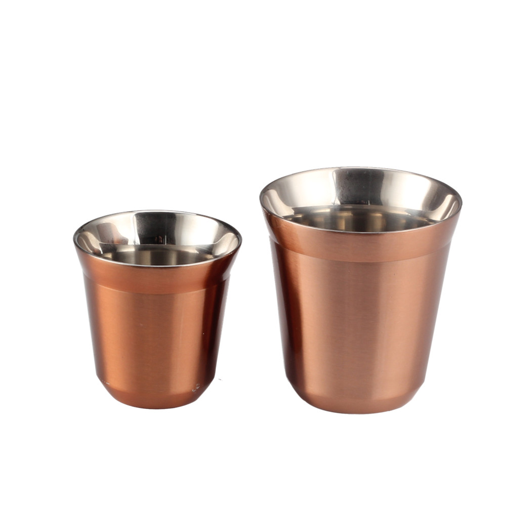 Double Wall Stainless Steel Espresso Cups — product information