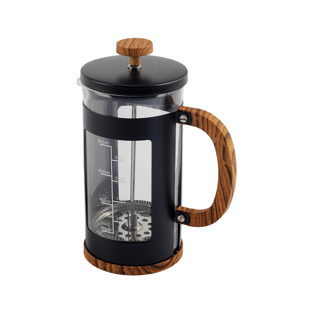 French Press Coffee Maker With Stainless Steel Frame — 3