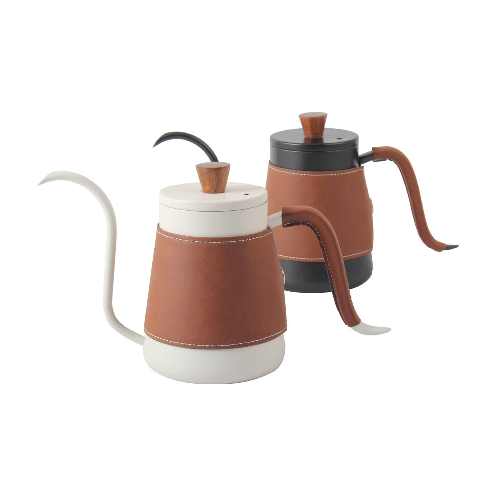 Pour Over Coffee Kettle With Leather Cover — product information