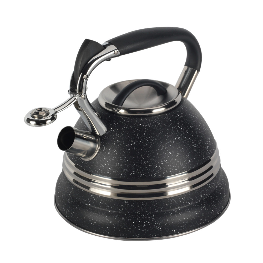 3l Stainless Steel Whistling Kettle (Black) — product information