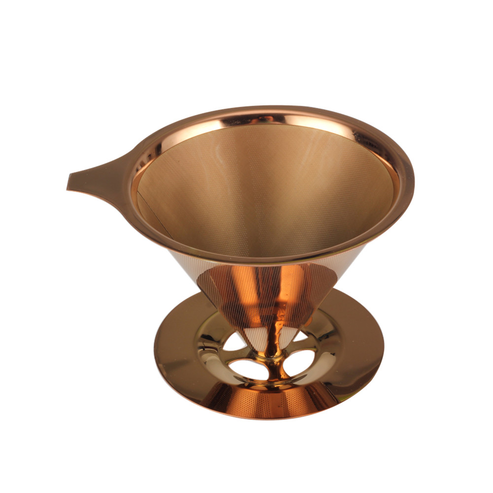 Pour Over Coffee Filter Stainless Steel Coffee Filter Cone Dripper Cup — product information