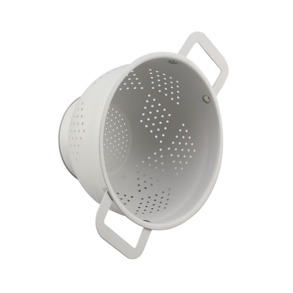 Morden Design White Stainless Steel Colander — product information