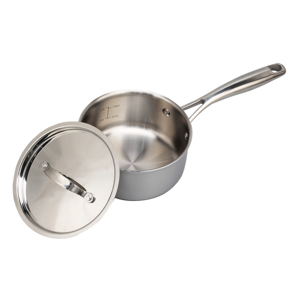 Whole-Clad Tri-Ply Stainless Steel Saucepan With Lid — 5