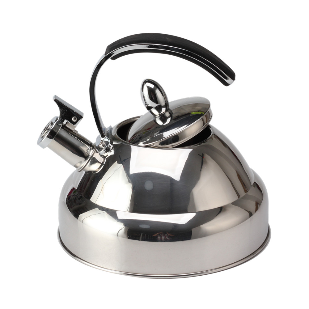Stainless Steel Whistling Tea Kettle With Silicone Handle — 6