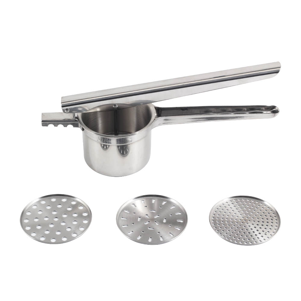 Stainless Steel Potato Ricer With 3 Discs — product information