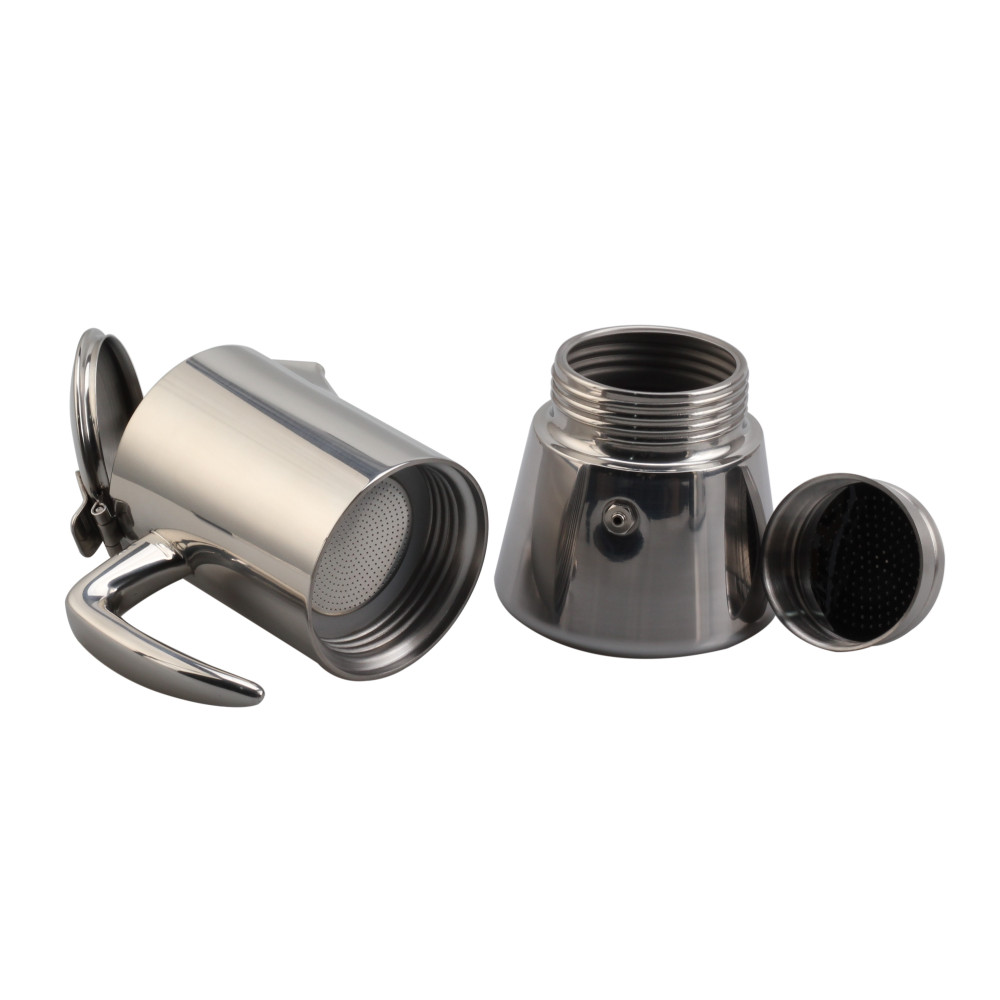 Stainless Steel Italian Coffee Machine Maker Induction Moka Pot — 4