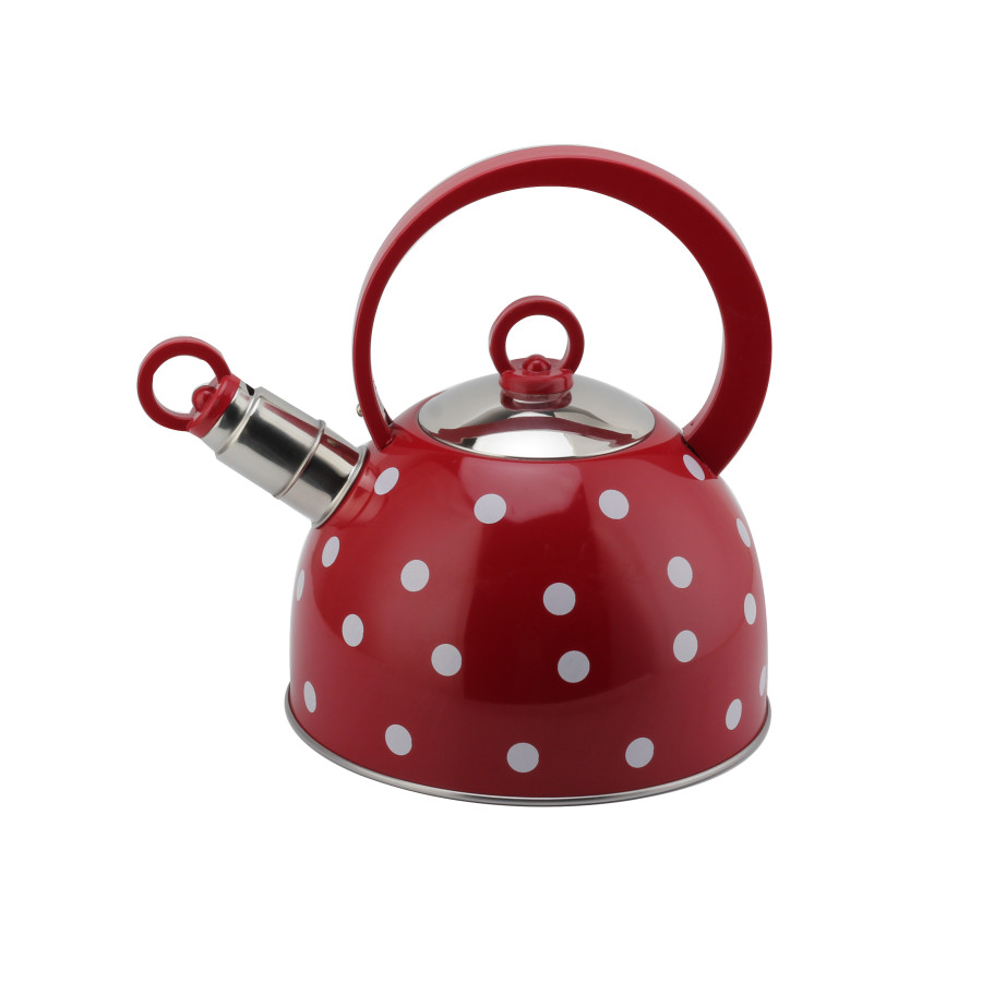3L Whistling Kettle-Suitable for Induction And Gas-Stainless Steel Kettle for Tea-Red — 2