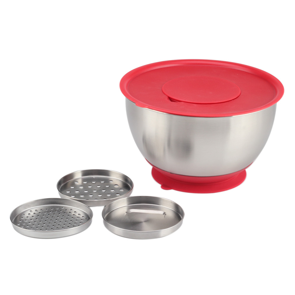 Stainless Steel Mixing Bowl With 3pcs Graters — 6