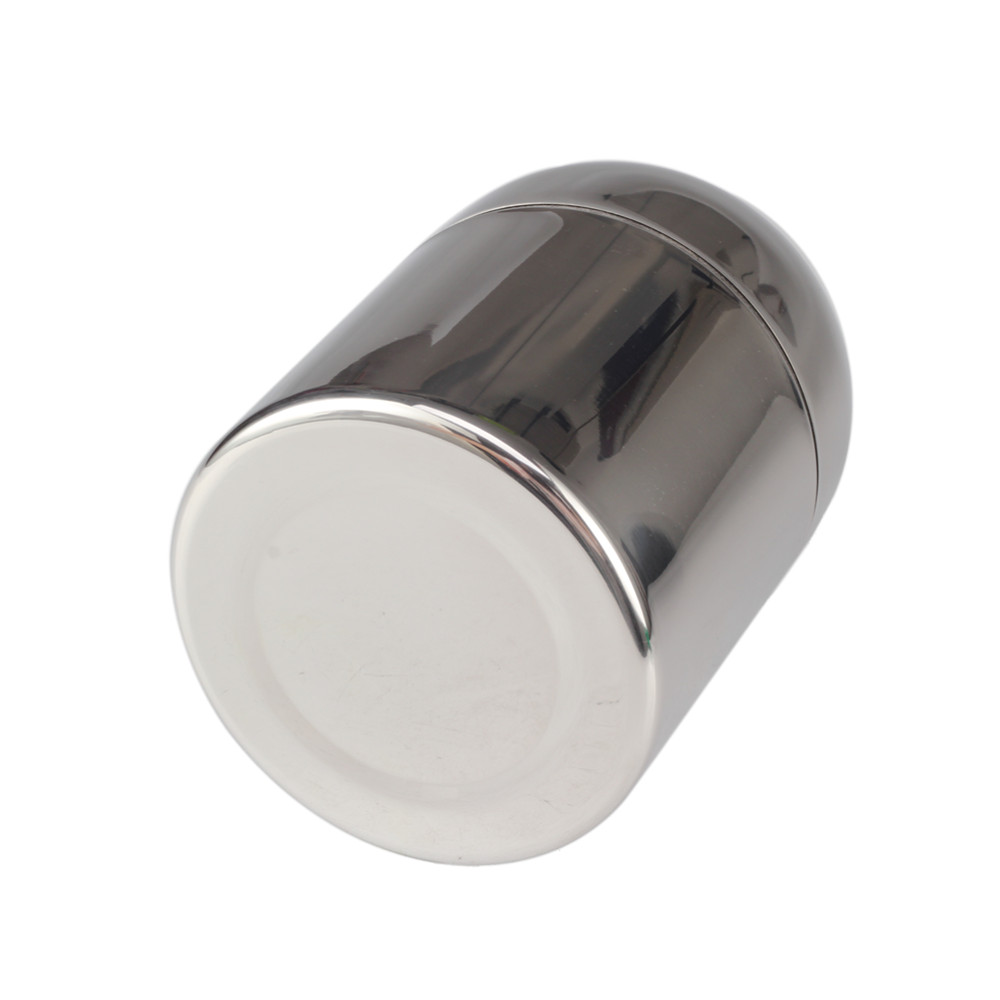 Stainless Steel Garbage Bin With Swing Lid, Small Countertop Trash Can for Home, Office, Kitchen — product information