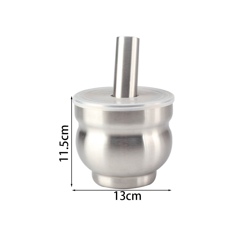 304 Food Grade Stainless Steel Mortar and Pestle Medicine Grinder Set — product information