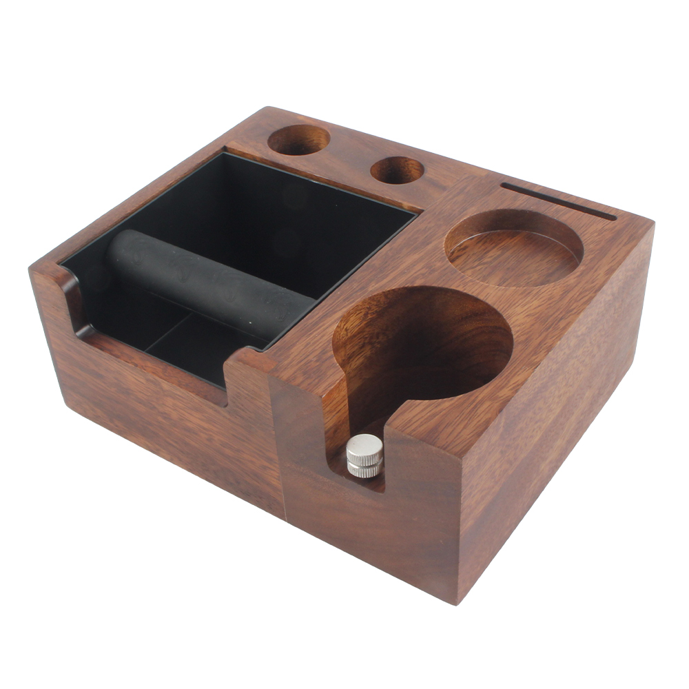 Espresso Tamping Station Knock Box, Espresso Accessories for Coffee Bar — 5