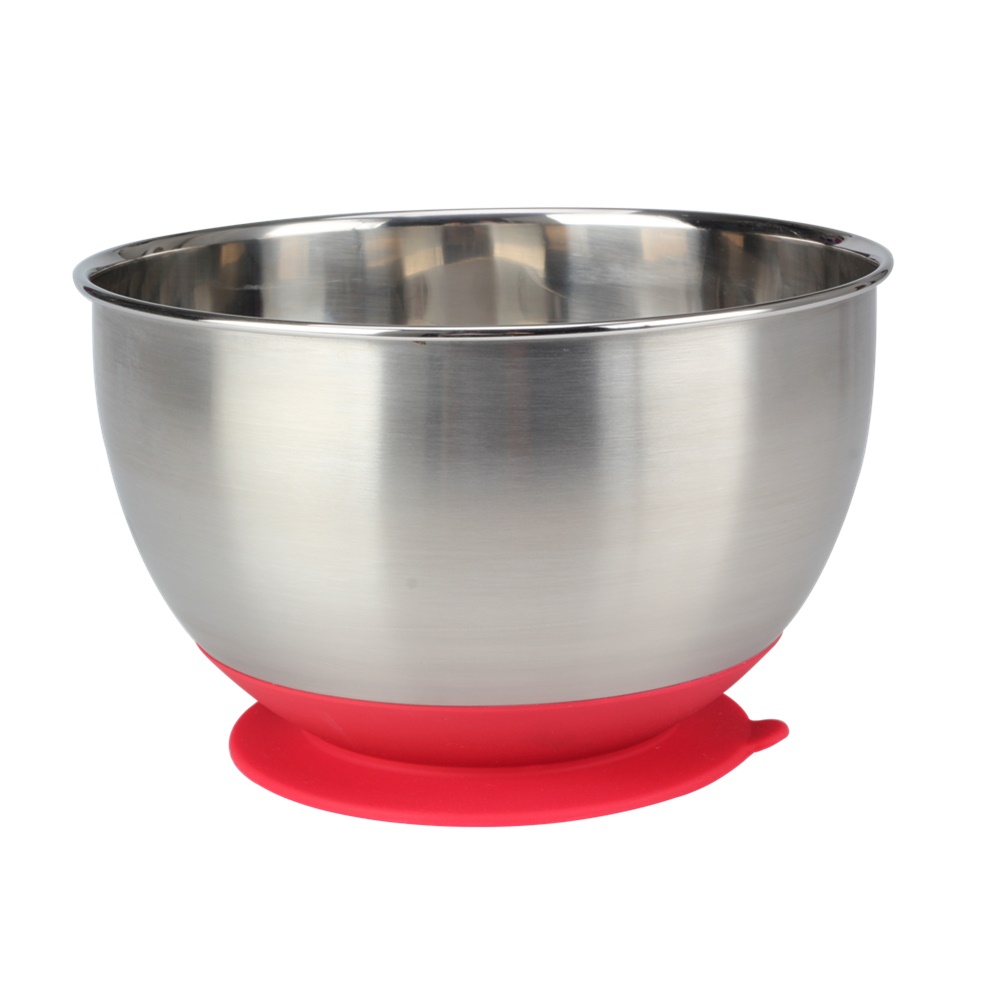 Stainless Steel Mixing Bowl With Suction Cup Silicone Bottom — 5