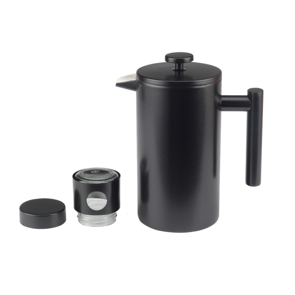 Double Walled Insulated Coffee & Tea Brewer Pot & Maker With Small Jar — 3